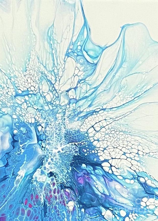 Aqua Breath Painting by Karen Ann