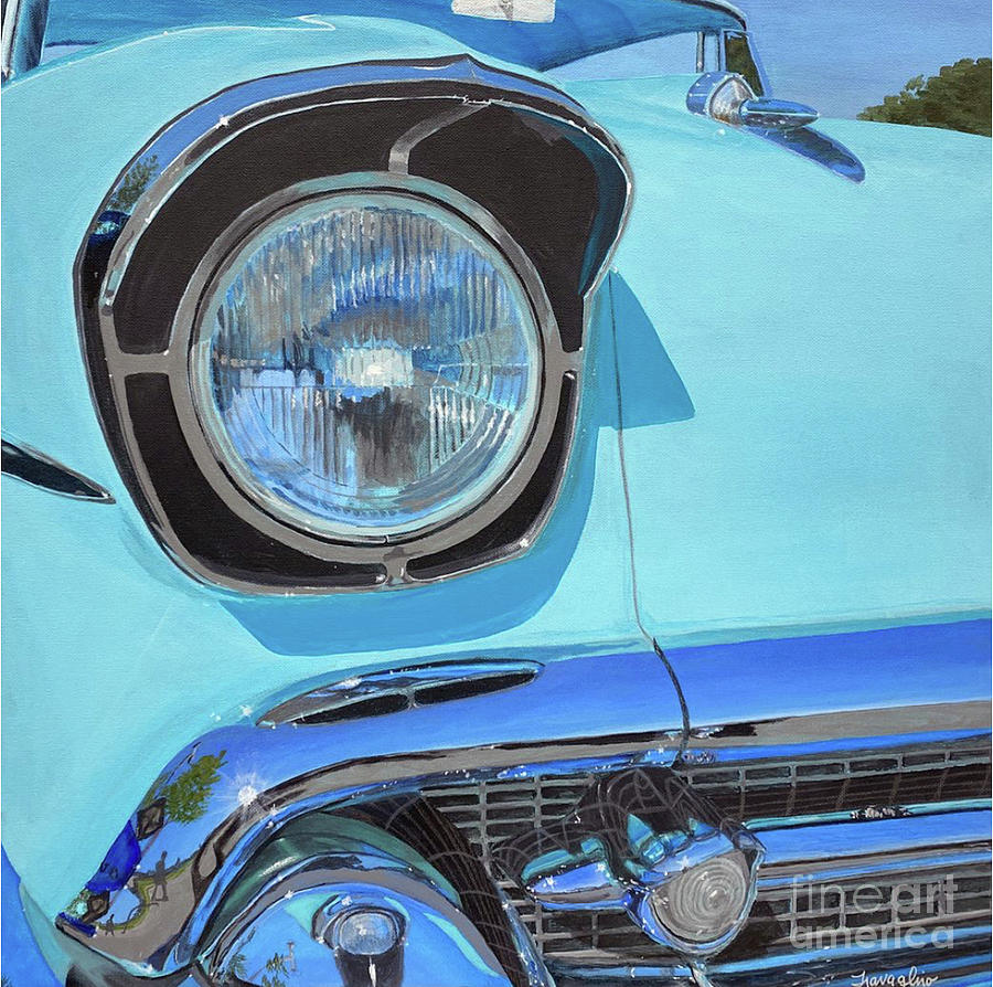 Aqua Chrome Painting By Nikki Travaglino - Fine Art America