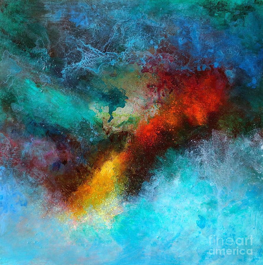 Aqua Fusion Painting by Robert Birkenes