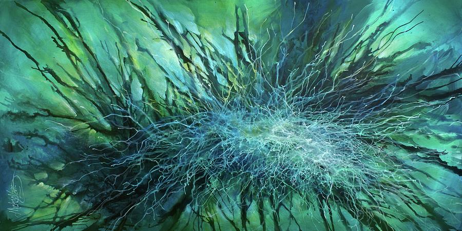  Aqua Painting by Michael Lang