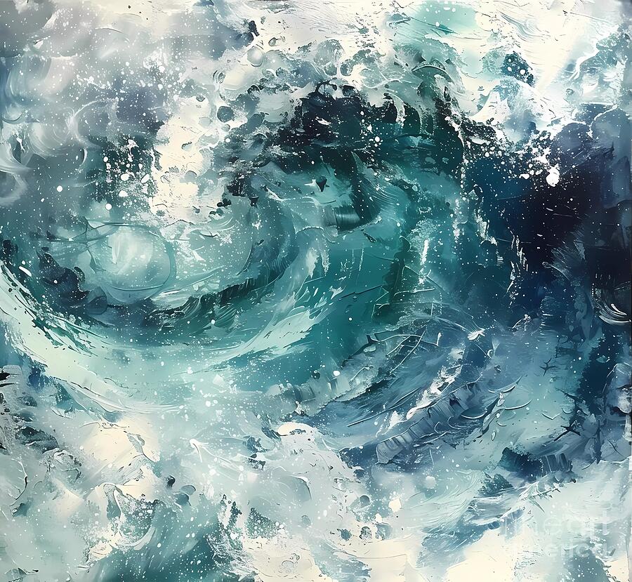 Aqua Vortex Painting by Catherine Roll - Fine Art America