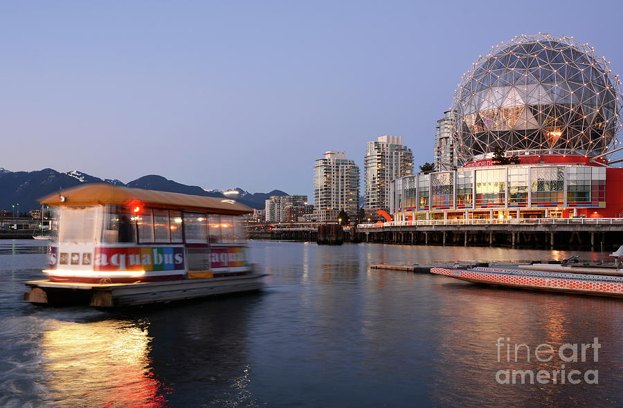 Aquabus and Telus World of Science in Vancouver Photograph by Maria Janicki
