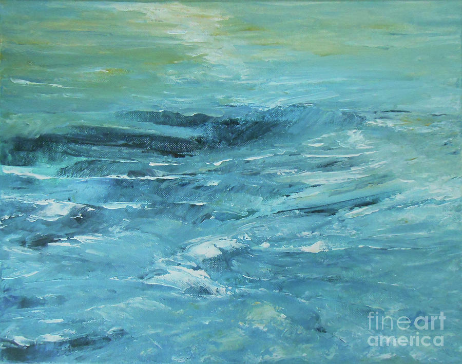 Aquamarine - Water Of The Sea Painting by Jane See
