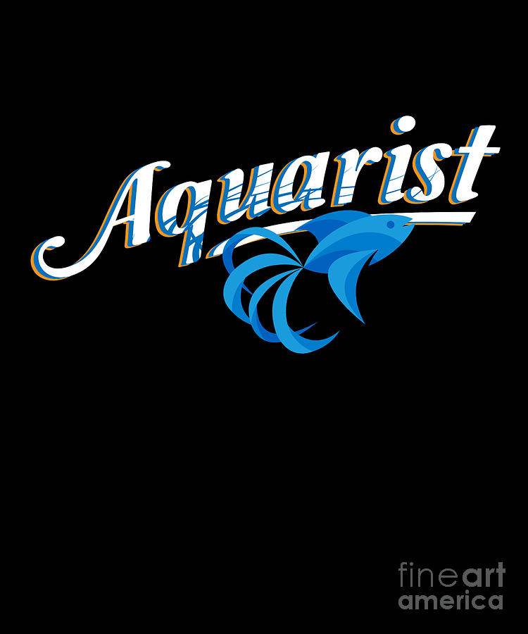Aquarist Fish Lover Aqua Marine Aquarium Gift Digital Art by
