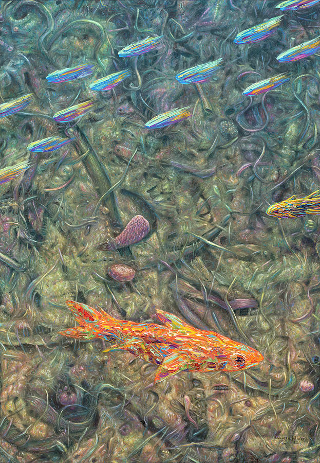 Fish Painting - Aquarium 2 by James W Johnson