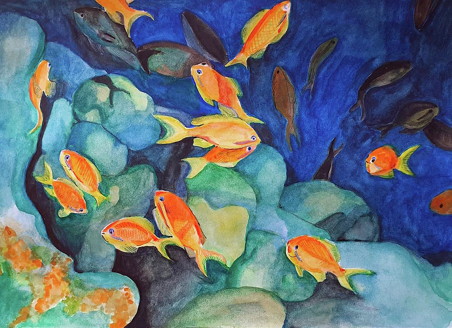 Aquarium Painting by Carolina Prieto Moreno