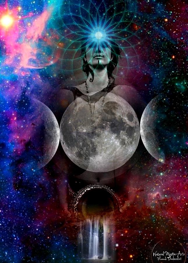 Angel Digital Art - Aquarius Holds the Starry Sea by Natural Mystic Arts