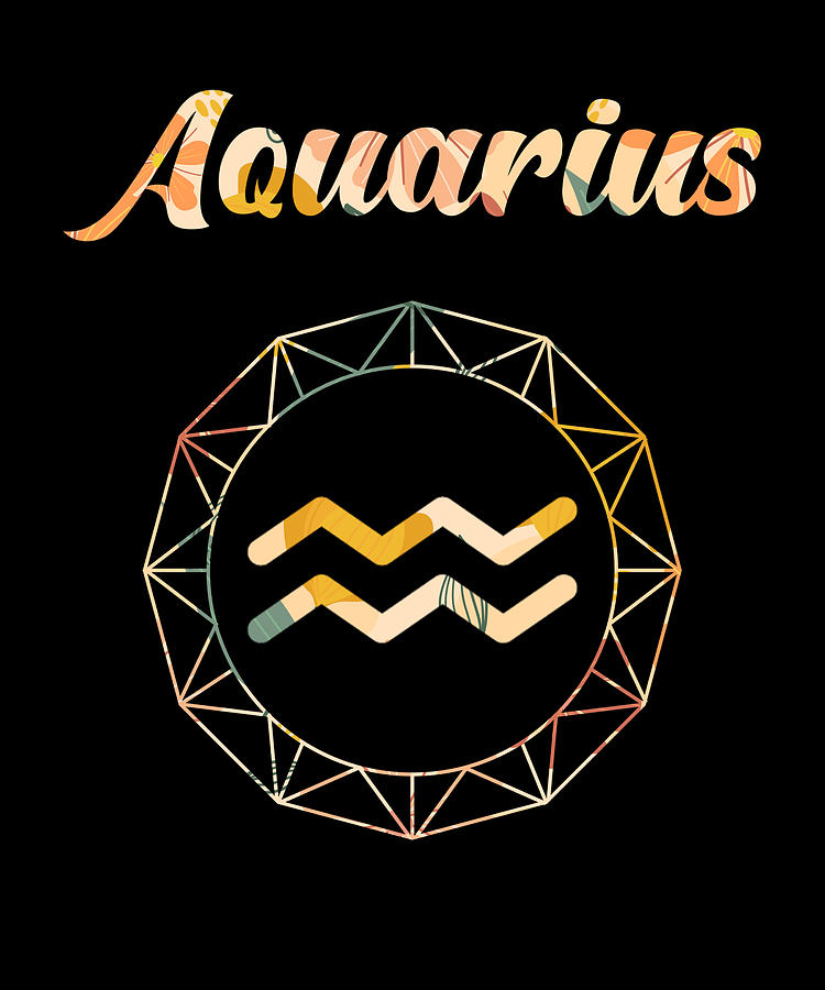 Aquarius Zodiac Flowers Digital Art by Manuel Schmucker - Fine Art America