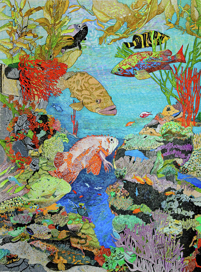 Aquatic Dance Painting by Karen Merry