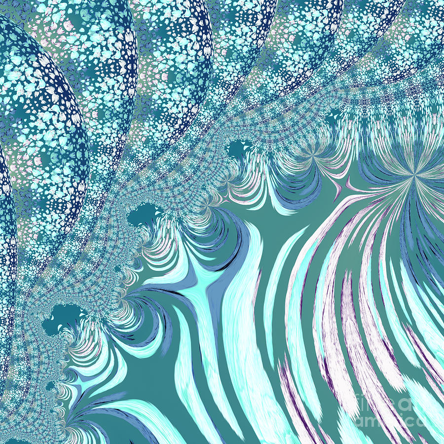 Aquatic Fractal Digital Art by Rachel Hannah