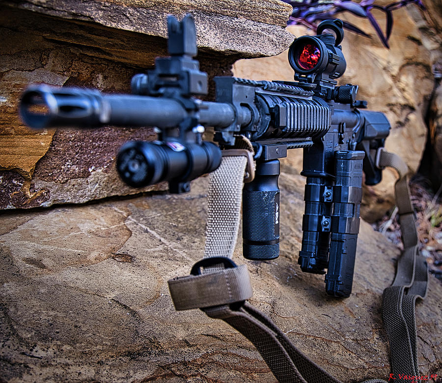 AR 15 - Black Gun Photograph by Rene Vasquez