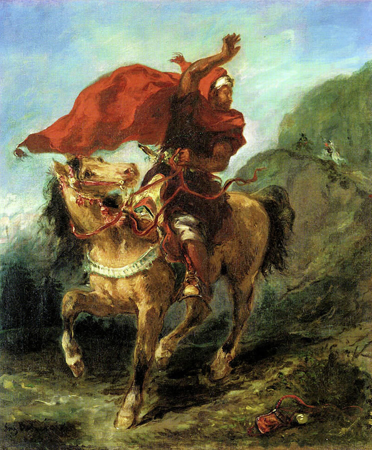 Arab Chieftain Signaling To His Companions Painting