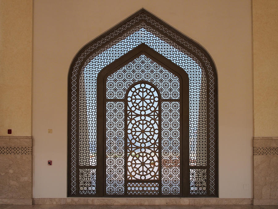 Arabesque Window of Abdul Wahhab Mosque, Doha, Qatar Photograph by Marco Ferrarin