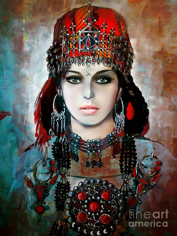 Arabian cultural female 3 Painting by Gull G
