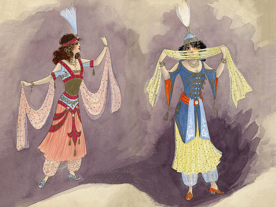 Fantasy Digital Art - Arabian Dancers by Uwe Stoeter