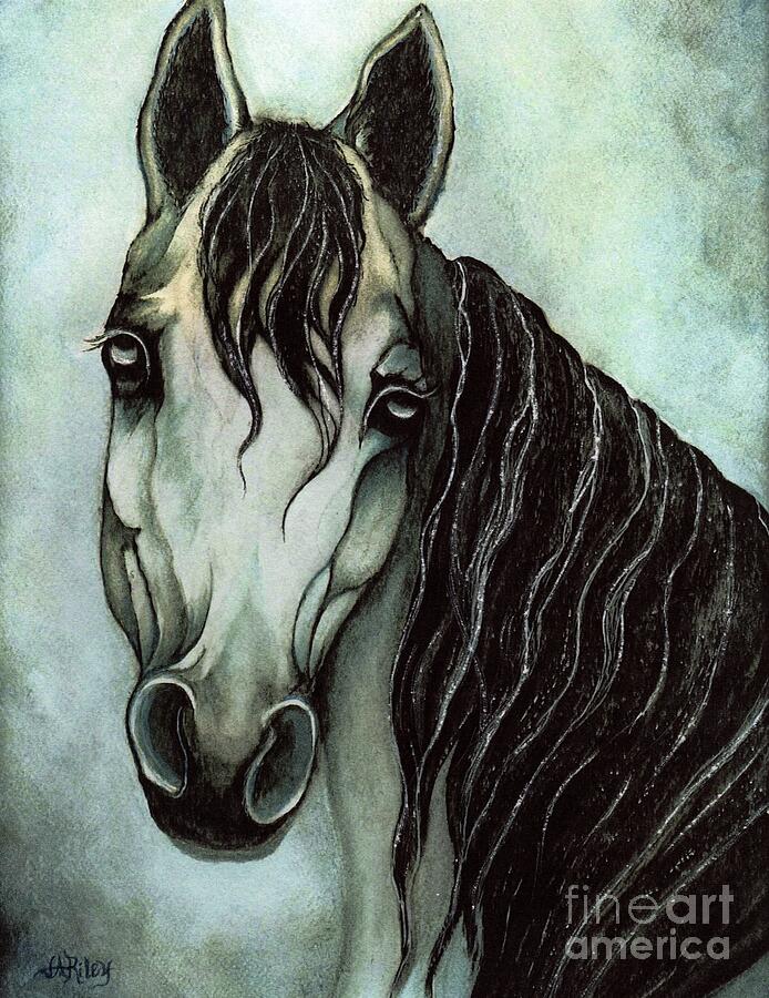 Arabian horse  Painting by Janine Riley