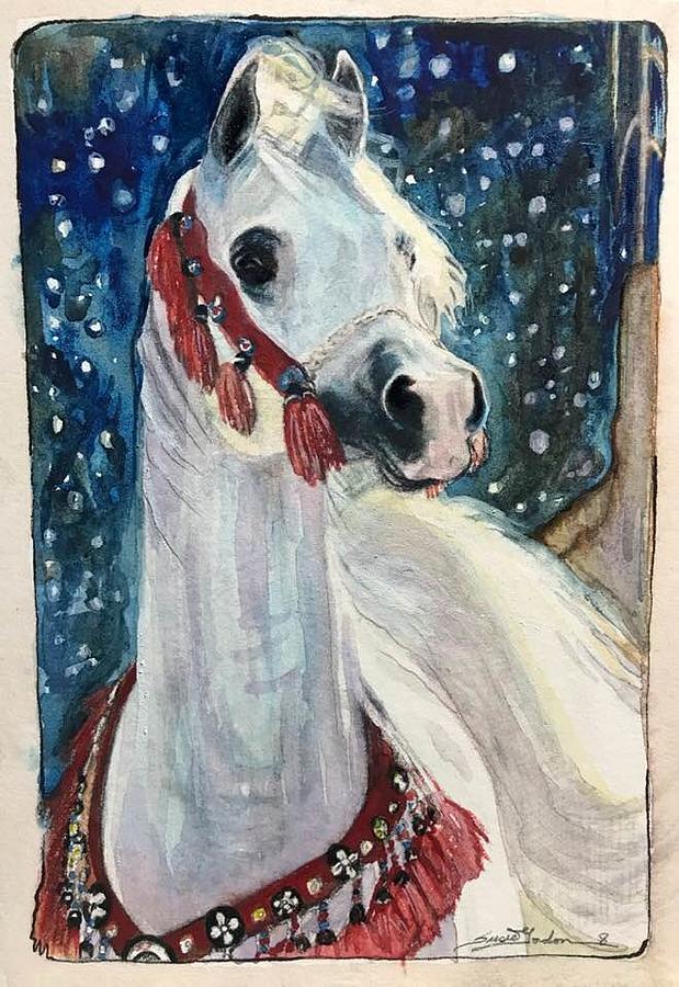 Horse Painting - Arabian Nights by Susie Gordon