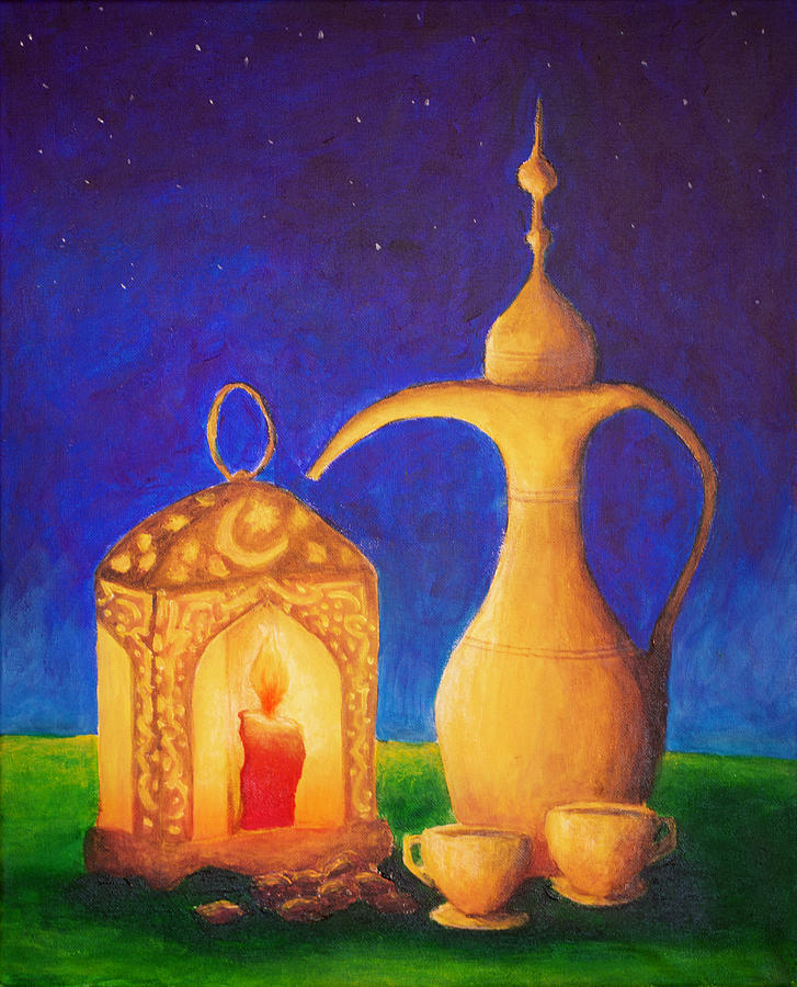 Arabic Coffee Painting by Iryna Goodall
