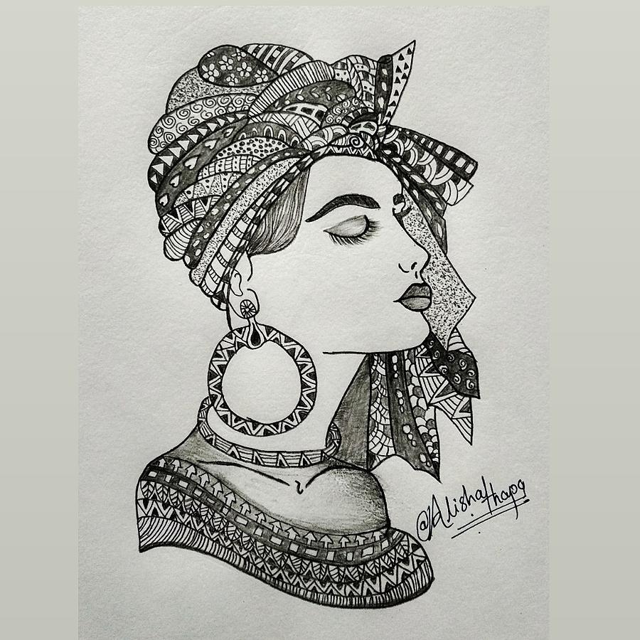 Arabic Free style pencil drawing Drawing by Alisha Thapa Fine Art America