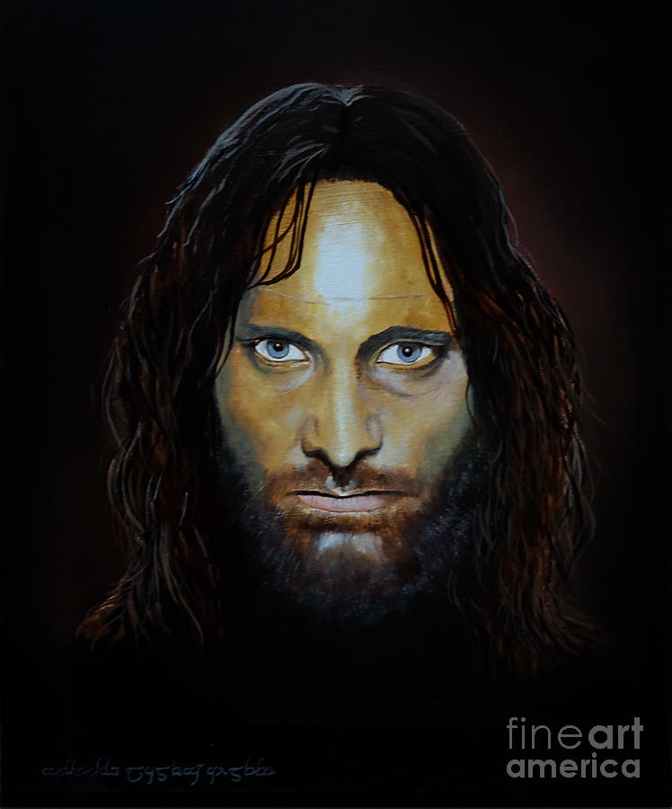 Aragorn II Portrait Painting by Gordon Palmer