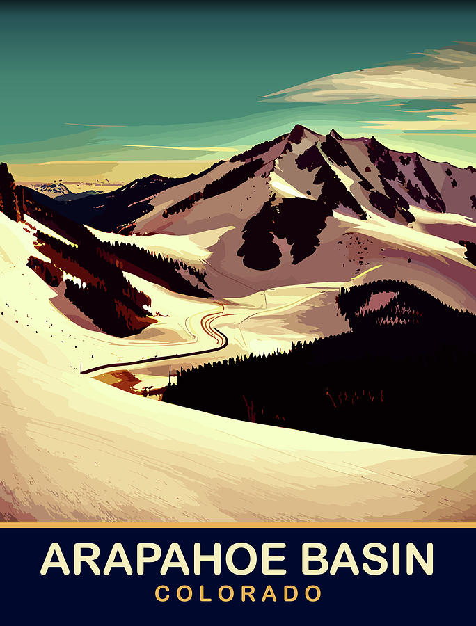 Winter Digital Art - Arapahoe Basin, Colorado by Long Shot