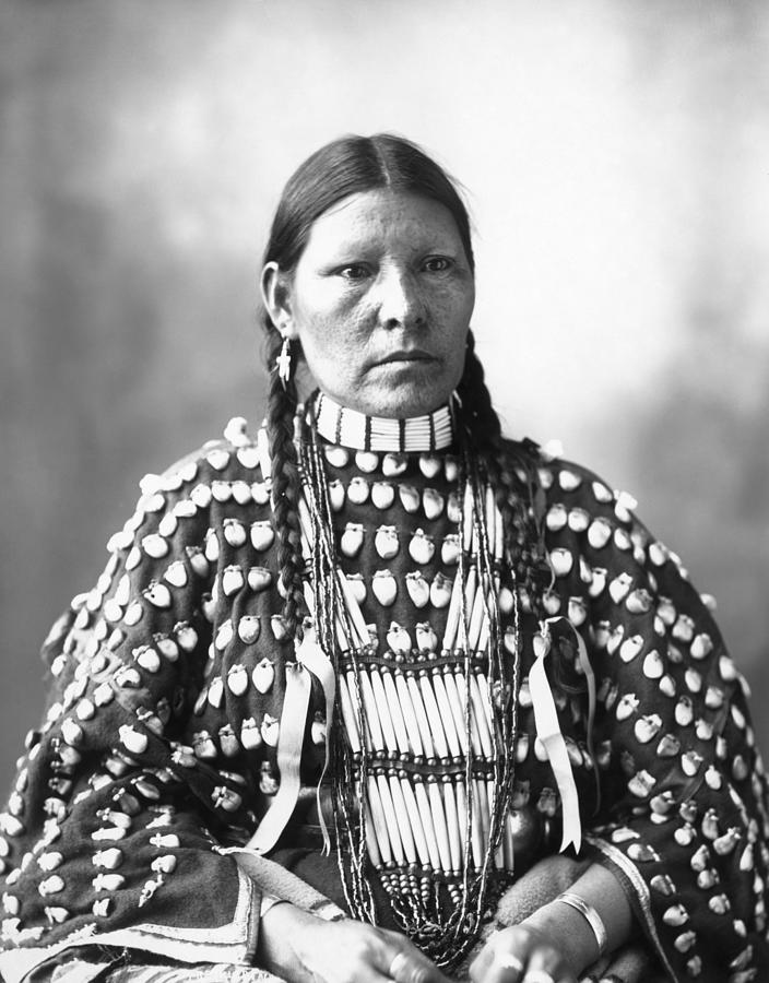 Arapahoe Woman - Freckled Face - Circa 1899 Photograph by War Is Hell Store