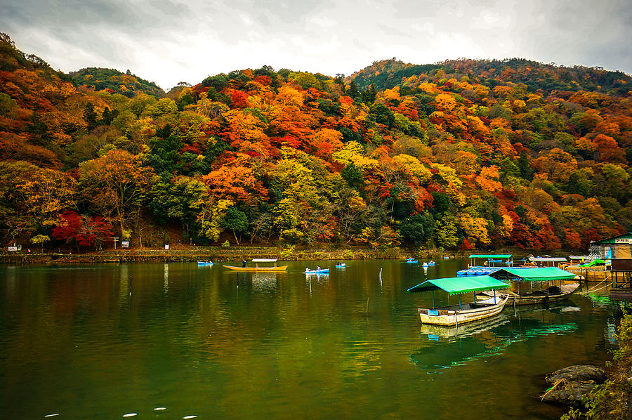 Arashiyama in Autumn in Kyoto Japan Photograph by Totororo