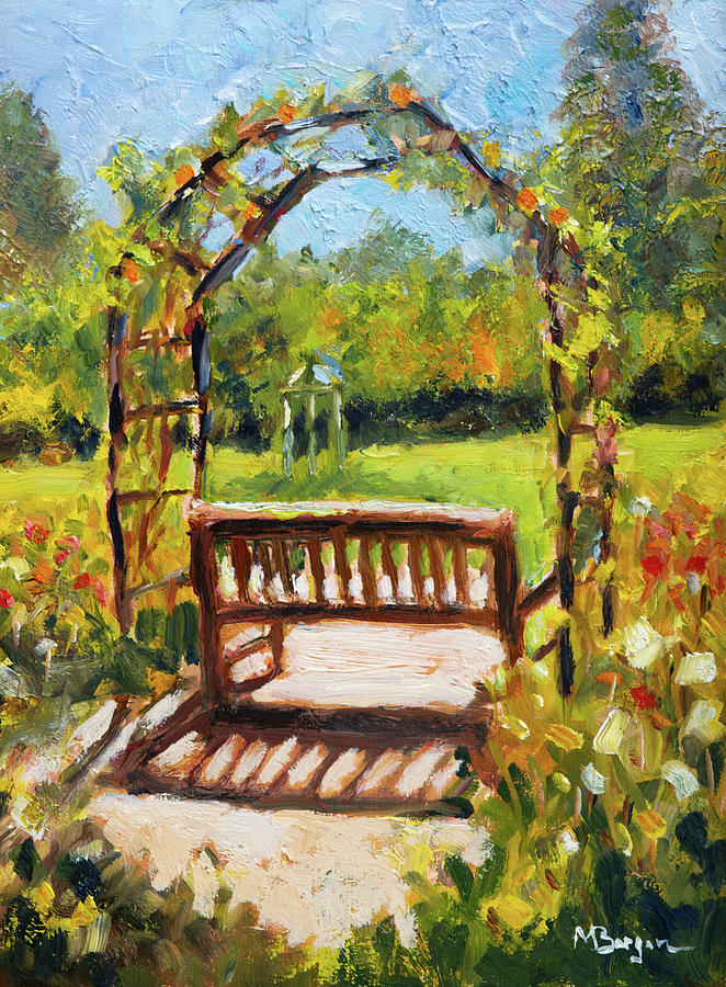 Arbor at Avery Park Painting by Mike Bergen
