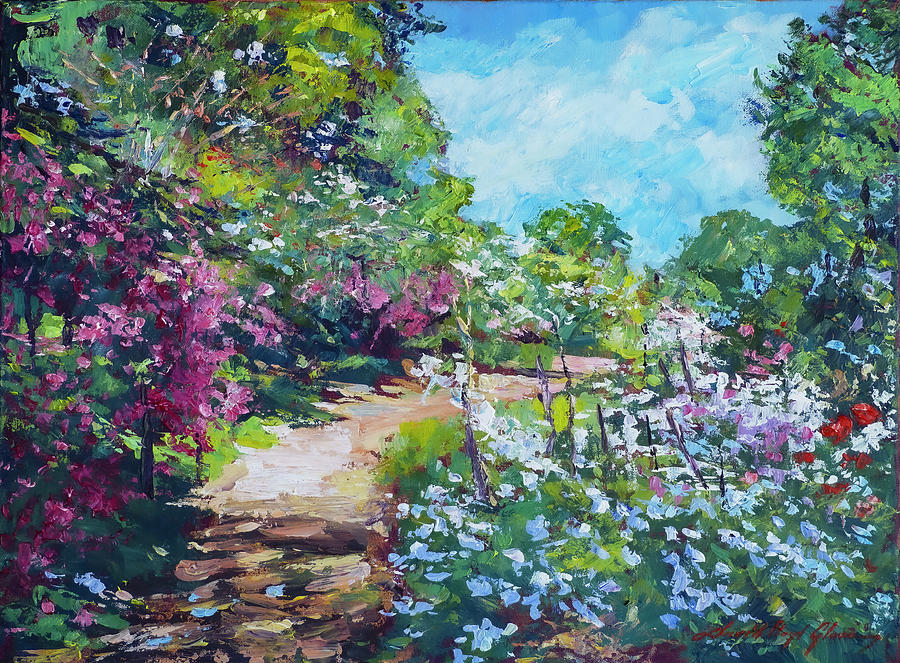  Arboretum Gardens Painting by David Lloyd Glover