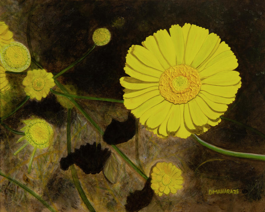 Arboretum Wildflower Painting by Donna  Manaraze