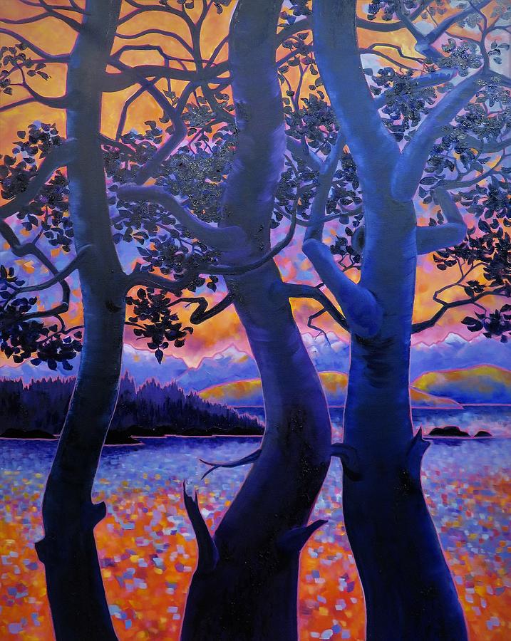 Arbutus Entwined II Painting by Elissa Anthony