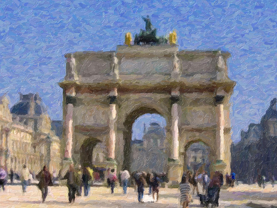 Arc de Triomphe du Carrousel Digital Art by David Zimmerman