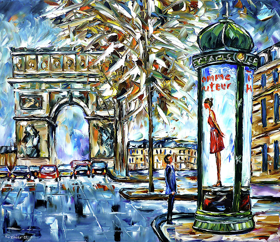 Arc de Triomphe Painting by Mirek Kuzniar