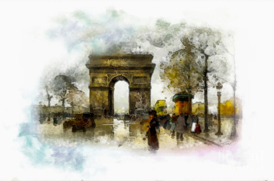 Arc de Triomphe, Paris Digital Art by Jerzy Czyz