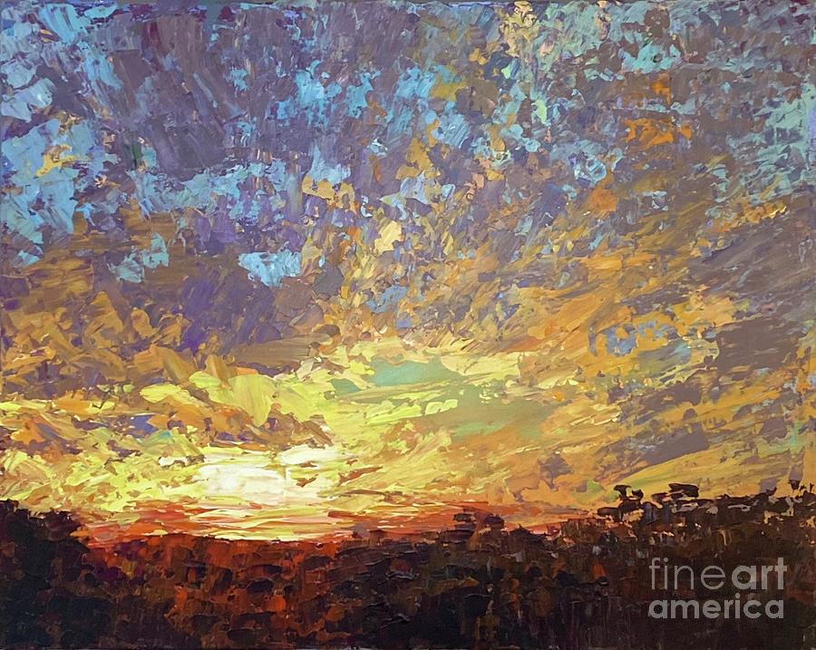 Arc Sunset Painting by Rosemary Yue - Fine Art America