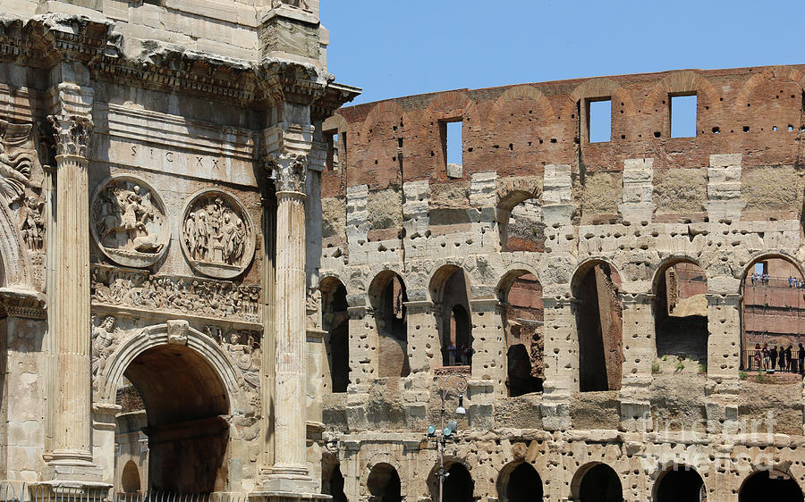 Arch of Constantine and the Colosseum 1686 Photograph by Jack Schultz