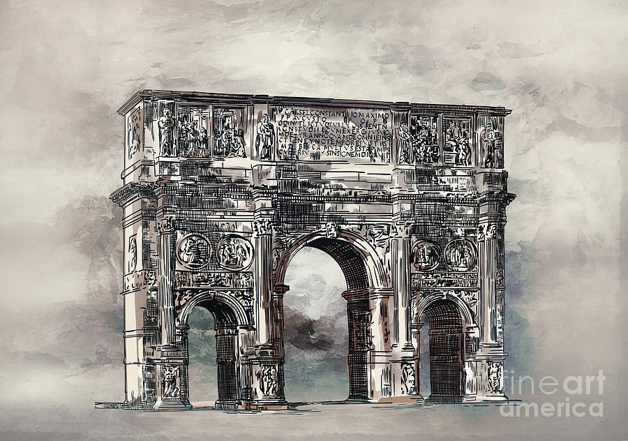  Arch of Constantine Digital Art by Andrzej Szczerski