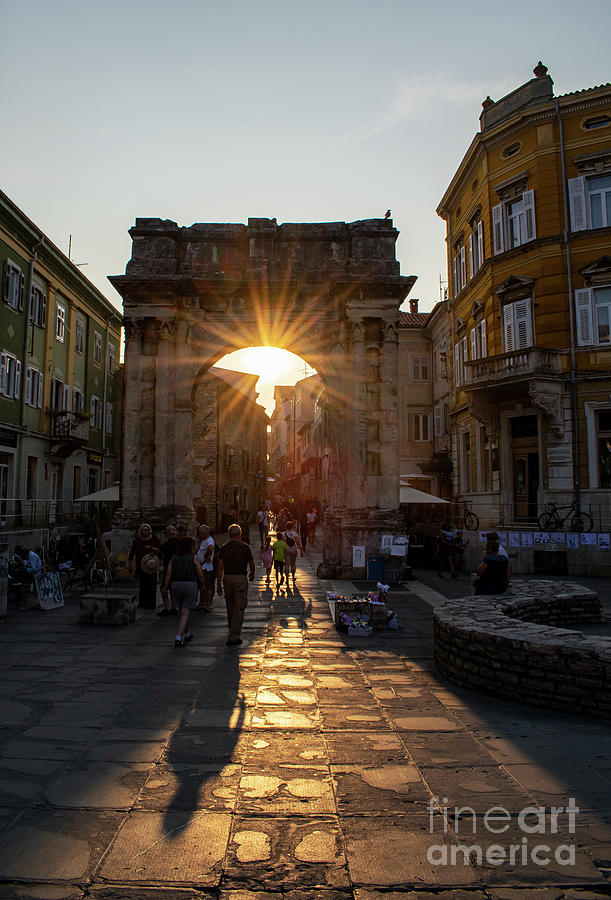 Arch of the Sergii in Pula Photograph by Nina Ficur Feenan