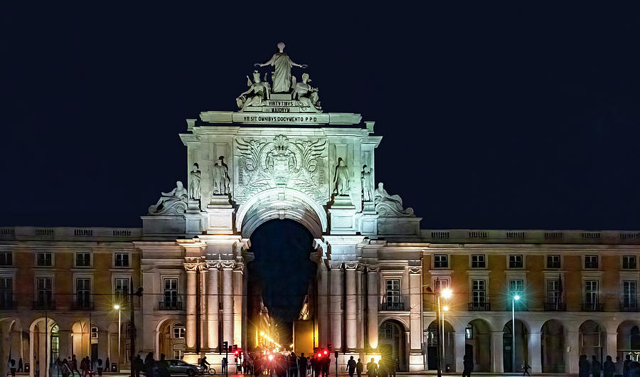 Arch of Triumph at Night Photograph by Betty Eich