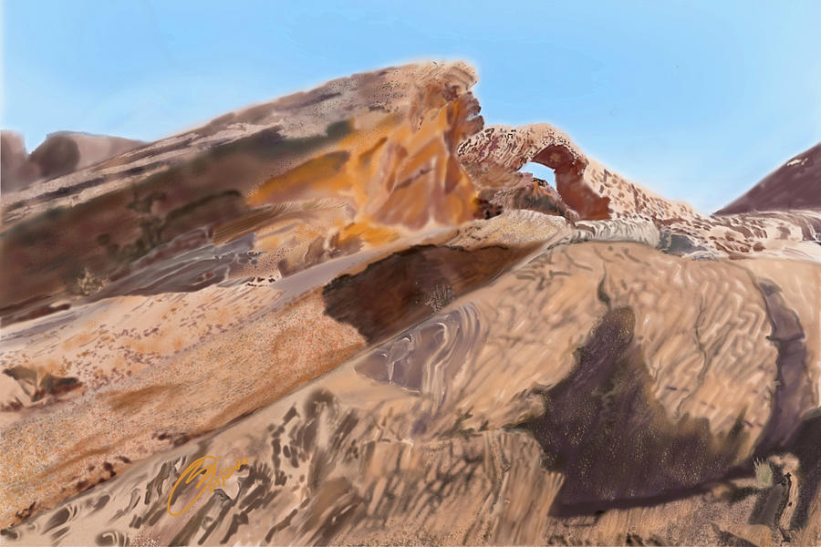 Arch Rock - Valley of Fire Digital Art by Joel Deutsch