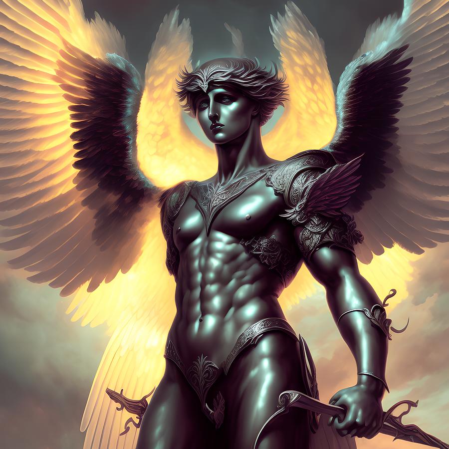 Archangel Chamuel - Angel of Love and Peace, Generative AI Illus ...