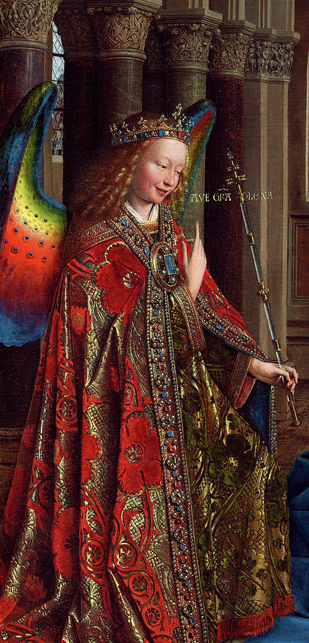 Archangel Gabriel Painting by Jan van Eyck - Fine Art America