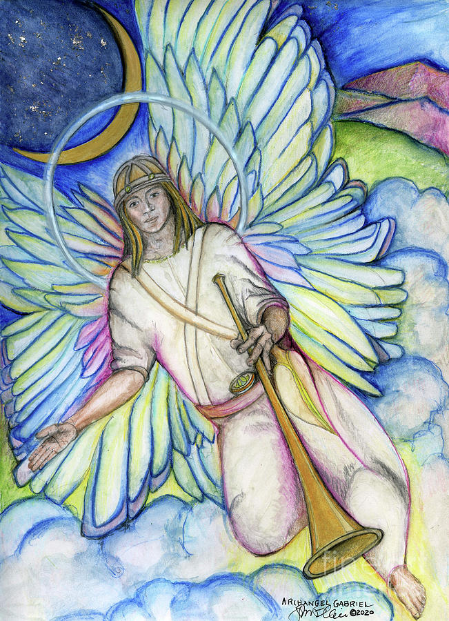 Archangel Gabriel Painting by Jo Thomas Blaine