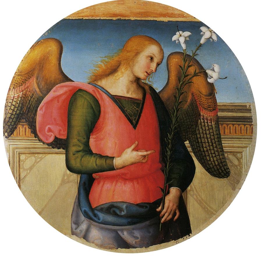 Archangel Gabriel Painting by Pietro Perugino