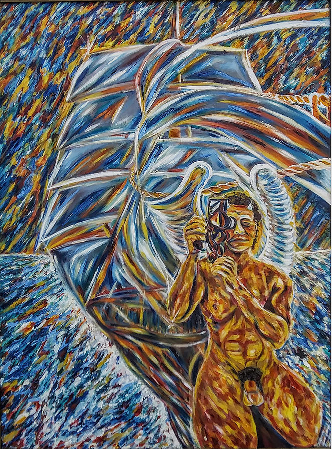 Archangel Intrepid Painting by Claude Theriault Archangel Intrepid Painting by Claude Theriault