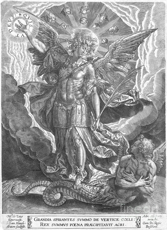 Archangel Michael, 1575 Drawing by Samuel van Hoogstraten