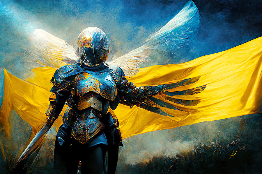 Archangel of Victory Painting by Vart