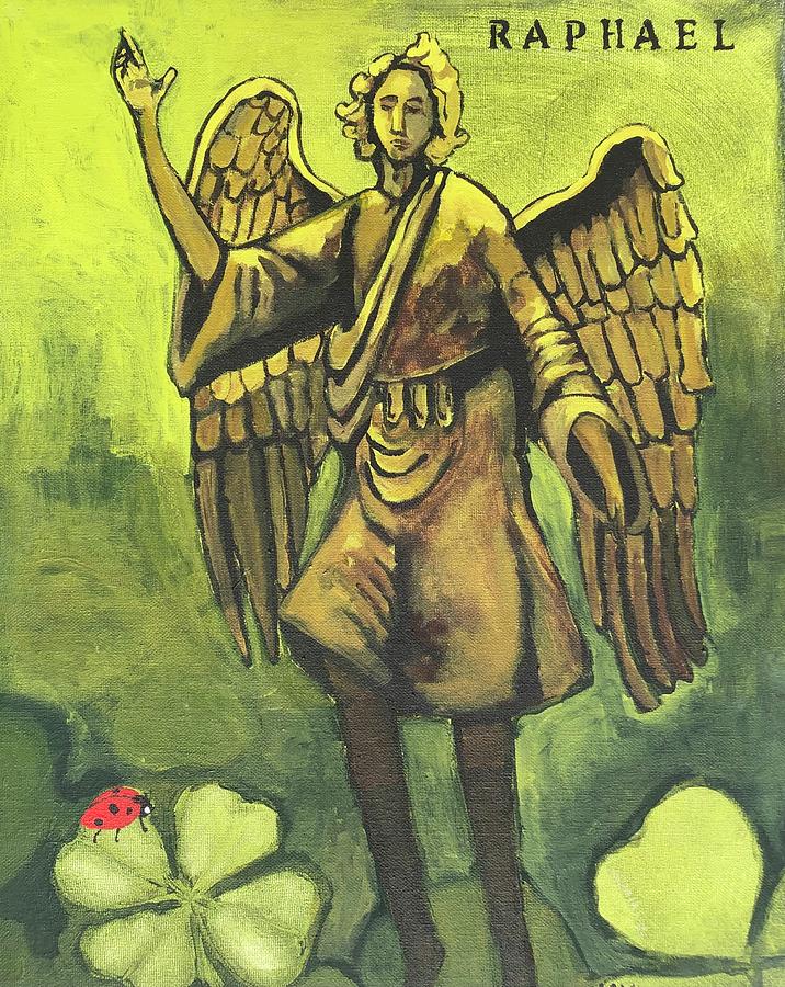 Archangel Raphael Painting by Jam Art