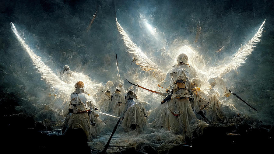 Archangels Heading Into Battle Digital Art By Ron Weathers - Fine Art 