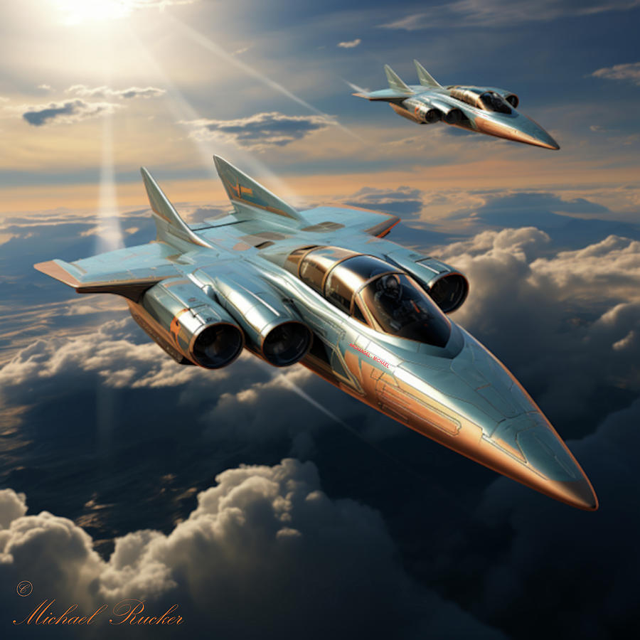 ArchAngels Supersonic Bombers - Michael - Gabriel Digital Art by Michael Rucker